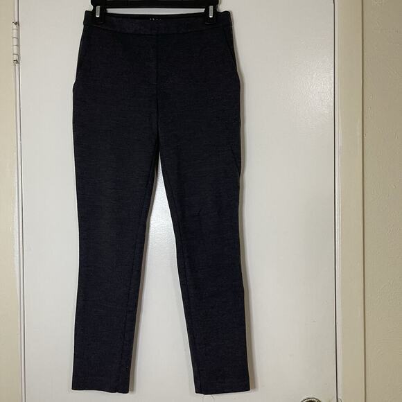 THEORY dark gray virgin wool knit pull on ankle pants size 4 - Picture 1 of 6